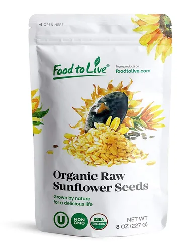 Vista 10 de Food to Live - Semillas de girasol orgánicas, 1 libra - Sin cáscara, crudas, sin OMG, granos secos, sin sal, kosher, vegano, Keto, Paleo, Sirtfood