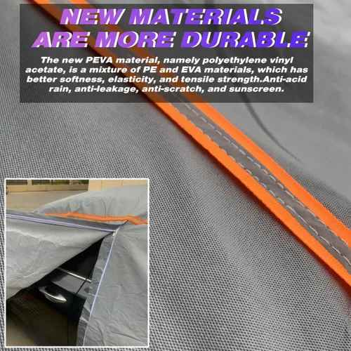 Vista 3 de Funda universal impermeable de peso pesado para autos, para SUVs, para todo tipo de clima, cubierta completa para exteriores, resistente a