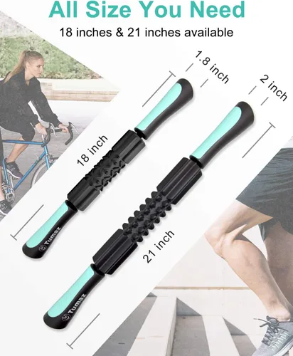 Vista 7 de Tumaz Barra de rodillo muscular – Lo mejor para masajes y alivio del dolor muscular – Calidad profesional con rodamiento para un uso suave