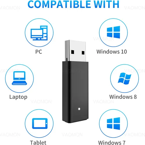 Vista 2 de TECTINTER Wireless Adapter for Xbox One Controller & Xbox one XS&Xbox One Elite Series Controller,USB Wireless Gaming Receiver Adapter for Windows