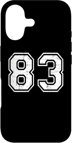 Vista 32 de 83 Number Eighty-Three Team Sports Grunge Varsity Matching Case for iPhone 16