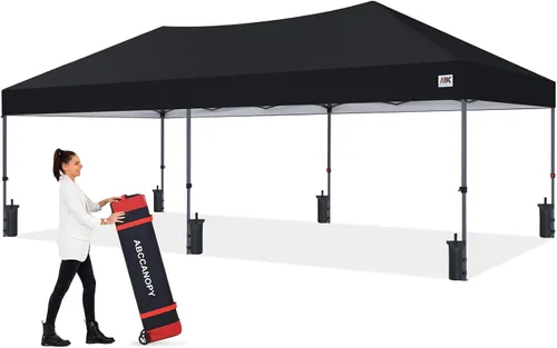 Vista 32 de ABCCANOPY Tienda de campaña desplegable de 10 x 10, protección contra la Beige