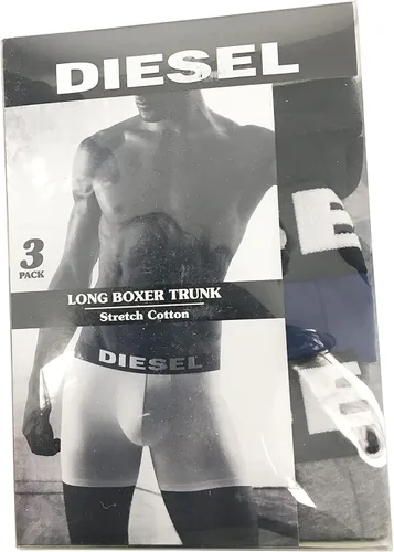 Vista 2 de Diesel Ropa interior para hombre AlgodónElastano Mezcla Algodón Estirado, 3 Calzoncillos Largos Boxer, NegroAzulGris