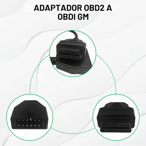 Vista 5 de Escáner OBD1, Adaptador OBD1 a OBD2 GM, Cable Escáner OBD 1 Lector de Códigos OBD1 12 Pines a OBD2 OBD II 16 Pines Enchufe Herramienta de Extensión