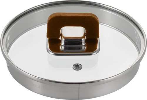 Vista 7 de NutriChef Tapa para cacerola - Utensilios de cocina antiadherentes con perilla plegable, libre de PFOA, funciona con el modelo: NCCWSTKBLK (negro)