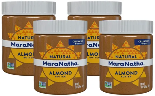 Vista 13 de MaraNatha Mantequilla de almendras cremosa natural, sin revuelta, tarro de 12 onzas