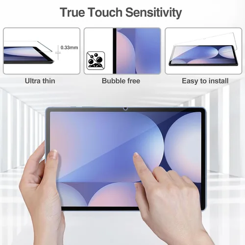 Vista 3 de ProCase Paquete de 2 protectores de pantalla para Galaxy Tab S10 Plus/S9 Plus/S9 FE Plus de 12.4 pulgadas, dureza 9H de vidrio templado transparente