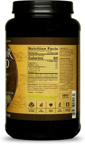 Vista 2 de HealthForce Superfoods Warrior Food Protien Polvo - Sabor Algarrobo - 35.27 oz