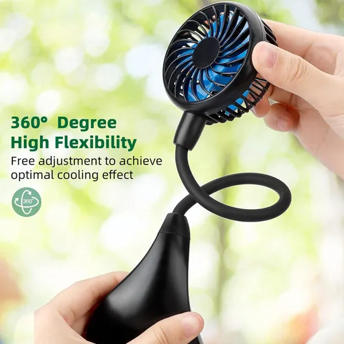 Vista 4 de SLENPET Ventilador de cuello portátil de 10000 mAh, 6 velocidades, últimas 48 horas, rotación de 360°, ventilador personal portátil