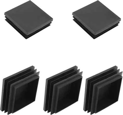 Vista 17 de 12 piezas de 0.79 x 0.79 pulgadas de plástico para pies cuadrados, protector de suelo deslizante para muebles, reduce el ruido, evita arañazos