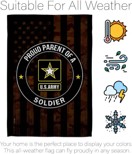 Vista 6 de Orgulloso bandera de la casa del ejército – Paquete de guardabosques de las fuerzas armadas de los Estados Unidos Americanos Militares Veteranos