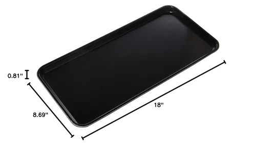 Vista 3 de Cambro 918MT110 - Bandeja de mercado de 9" x 18" de fibra de vidrio negra