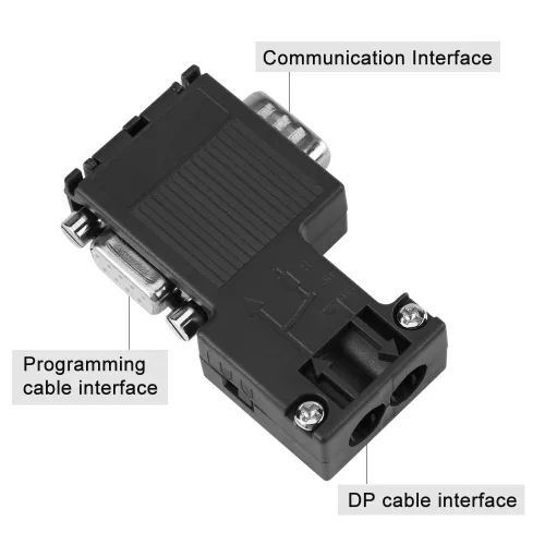 Vista 2 de Conector del autobús de Profibus, 90°Programming Cable Interface Connector Compatible PLC 6ES7 972-0BB12-0XA0