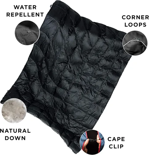 Vista 3 de Rumpl The Down Blanket Mantas de camping al aire libre para viajar, picnic, viajes de playa, conciertos