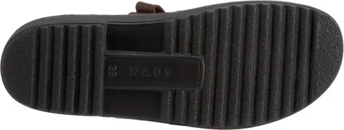 Vista 4 de NAOT Footwear Karenna Sandalia para mujer, negro Crinkle charol