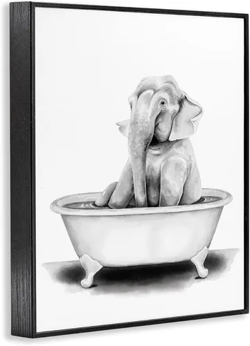 Vista 36 de Lindo conejo bebé en toallas de baño burbujas de jabón' Arte Giclée enmarcado