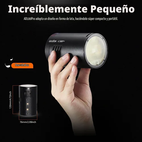Vista 2 de Godox AD100Pro AD100 Pro 100Ws TTL Flash para exteriores