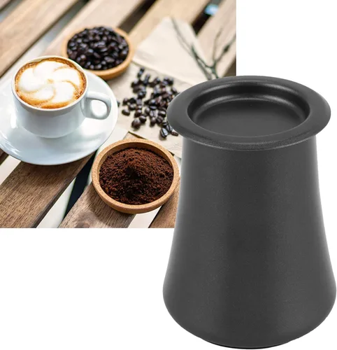 Vista 2 de Tamiz de café de acero inoxidable, tamiz de tamiz de café en polvo, contenedor de filtro de café en frío, accesorios para hacer café (negro)