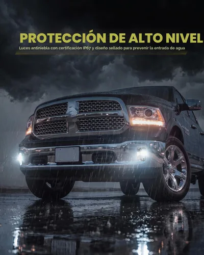Vista 6 de Juego de luces LED antiniebla compatibles con Dodge Ram 1500 de 4ª generación, 2013-2018, 2019-2020 Classic, kit de luces LED antiniebla de repuesto