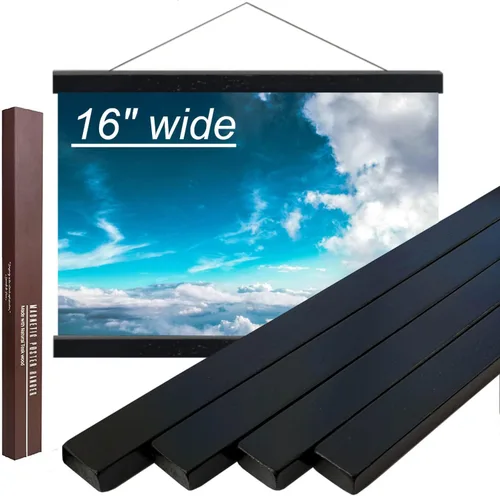 Vista 19 de Dacri Home - Colgador magnético para marcos de pósteres. Marco de madera fácil de colgar. Amplia compatibilidad con pasadores de madera para colgar