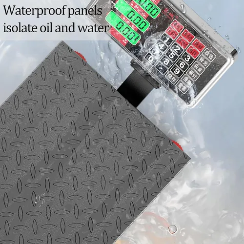 Vista 5 de Balanza de plataforma de piso industrial de 660lb con rotación de 90°-135°, pantalla doble cara, balanza digital de computación de peso, balanza