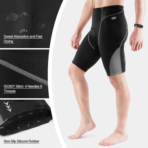 Vista 7 de INBIKE Pantalones cortos de ciclismo para hombre con acolchado 3D, antideslizantes, transpirables, de secado rápido, para ciclismo, ciclismo