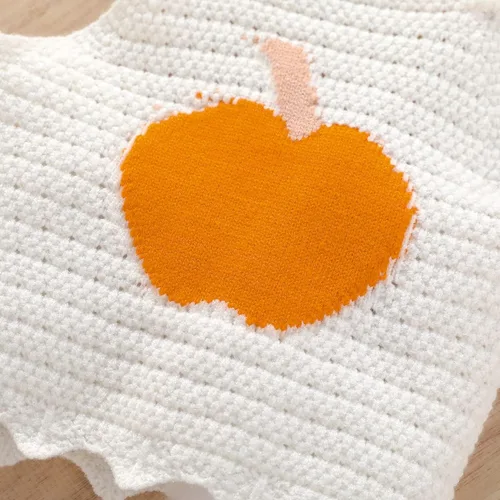 Vista 5 de Conjunto de 2 piezas de ropa de Halloween para niña de manga largahalter con estampado de calabaza