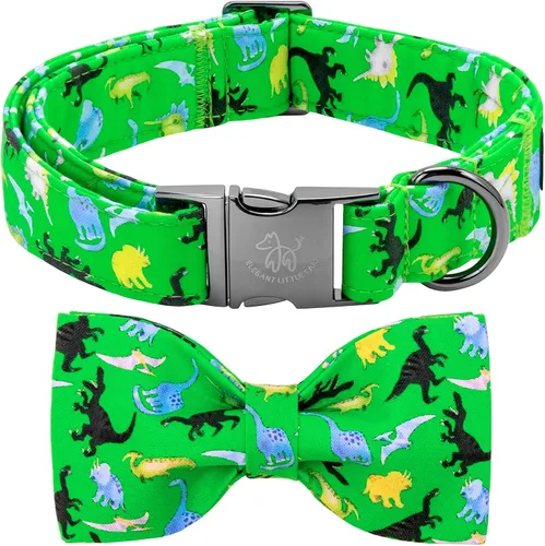 Vista 29 de Elegant little tail Independence - Collar patriótico para mascotas con pajarita para mascotas del 4 de julio de algodón suave para mascotas