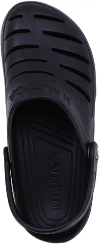 Vista 4 de Nautica Zuecos para hombre, sandalias deportivas deportivas, sin cordones con correa trasera ajustable, (zapatos de aguapantuflas peludas) River Edge