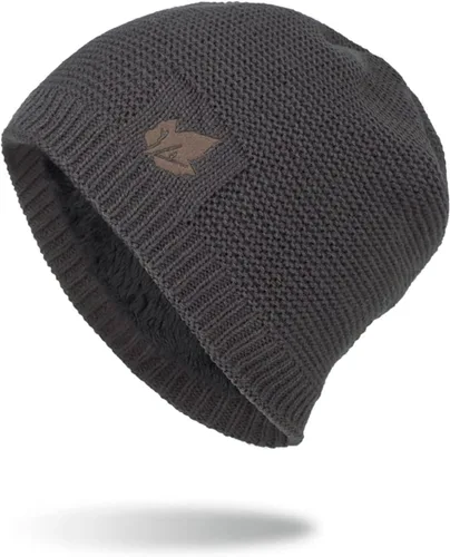 Vista 5 de Gorro de punto para hombre, gorro de invierno cálido Skullies para ciclismo al aire libre