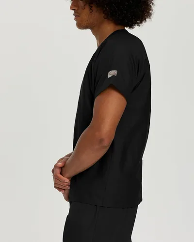 Vista 2 de Landau Scrub Zone LT102 - Camiseta médica unisex de ajuste relajado sin bolsillo con cuello en V