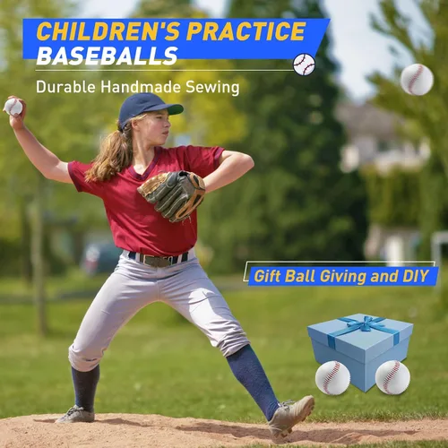 Vista 3 de Gracfulcub Baseball Ball, Official Game for Youth Adult Training Play Hard Ball，Official size & weight. Perfect for batting, fielding, pitching.