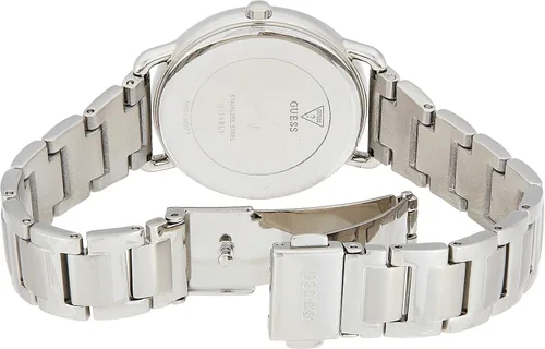 Vista 2 de GUESS Reloj analógico clásico de cuarzo para mujer con correa de acero inoxidable W1148L1 plateado Reloj de cuarzo