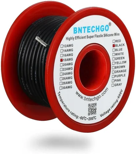 Vista 42 de BNTECHGO Alambre de silicona de calibre 16 rojo y negro cada 25 pies 2 Alambre de silicona calibre 16 rojo y negro