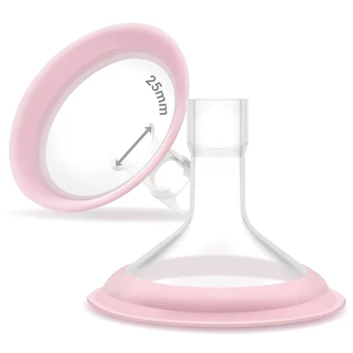 Vista 60 de Maymom MyFit Crater Series - Protector de pecho pequeño de 0.394 in con diseño de dos piezas compatible con piezas de bomba Medela; reemplazo
