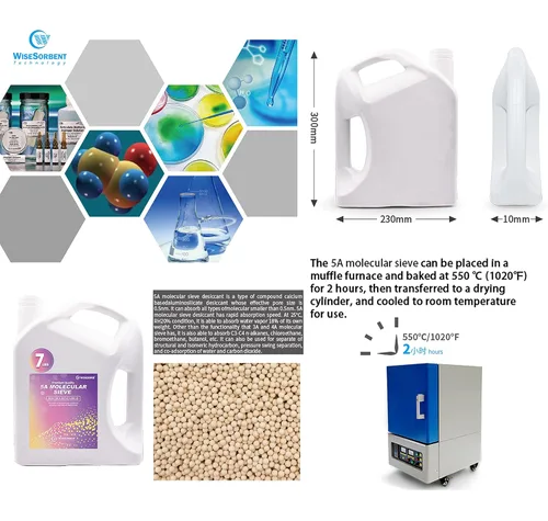 Vista 5 de Wisesorb - Perlas desecantes de tamiz molecular 5A de 3.17 KG, deshumidificadores dessecantes reutilizables absorbentes de humedad