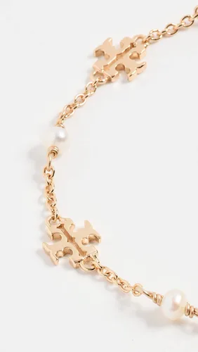 Vista 3 de Tory Burch Pulsera de cadena delicada Kira Pearl para mujer