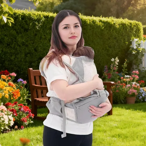 Vista 3 de Portabebés para recién nacidos a niños pequeños, diseño ergonómico ligero estructurado para portabebés con soporte de tamaño grande 3 en 1 con malla
