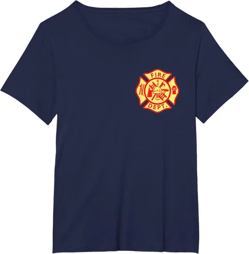 Vista 15 de Camiseta con logotipo de bomberos con símbolo de bombero, Negro