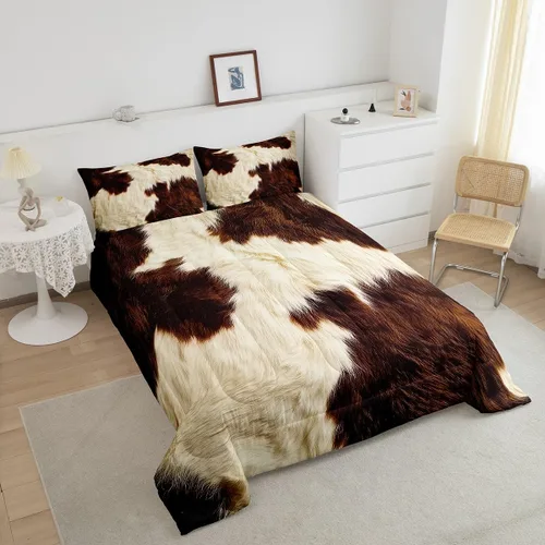 Vista 194 de Erosebridal Juego de edredón de hojas de cannabis, juego de ropa de cama de marihuana con estampado colorido de plantas, decoración bohemia de 2