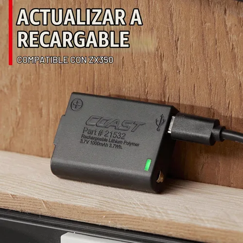 Vista 7 de Coast FLX7 - Linterna frontal LED de 700 lúmenes con foco giratorio, 3 pilas alcalinas AAA incluidas