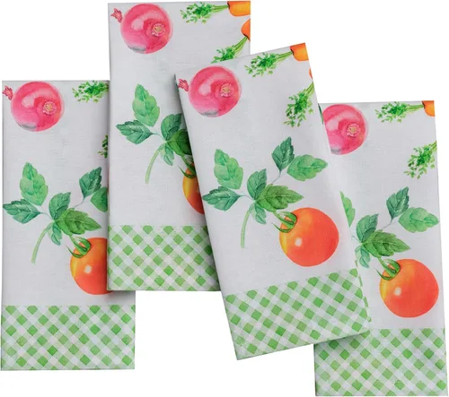 Vista 177 de Maison d' Hermine Juego de 4 servilletas de tela 100% algodón, suaves y duraderas, servilletas cuadradas reutilizables para uso diario, lavables