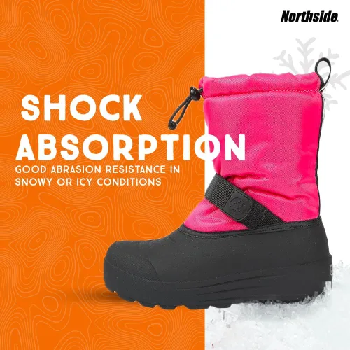 Vista 5 de Northside Frosty Botas de nieve de invierno aisladas con parte superior de nailon resistente al agua, forro de secado rápido, plantilla de EVA Baya