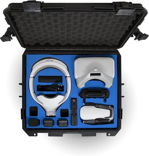 Vista 2 de SSE Estuche rígido de almacenamiento compacto resistente al agua para gafas DJI FPV VR y DJI Mavic Air + se adapta a accesorios adicionales