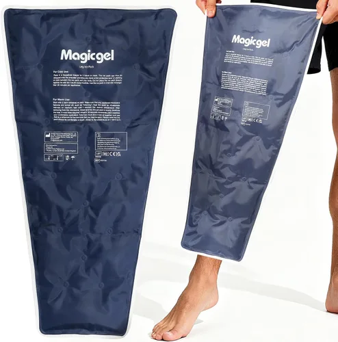 Vista 8 de Bolsa de hielo para piernas Magic Gel - Terapia fría profesional - Envoltura alrededor de las espinillas - Bolsa de hielo completa para toda