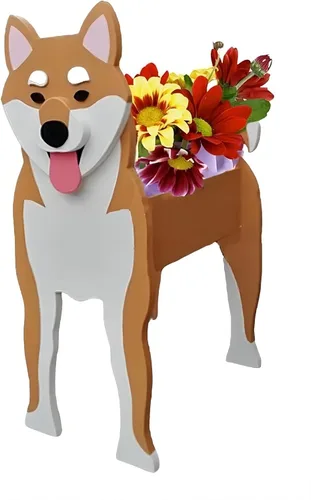 Vista 14 de Bamboo's Grocery LoKii Macetas de perro Boston Terrier, linda maceta de perro, contenedores de plantas con forma de animales, para plantas