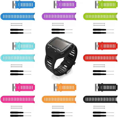 Vista 5 de Correa para Garmin Forerunner 910XT, correa de repuesto de silicona suave para reloj deportivo Garmin Forerunner 910XT, se adapta a muñecas de 6.0 a