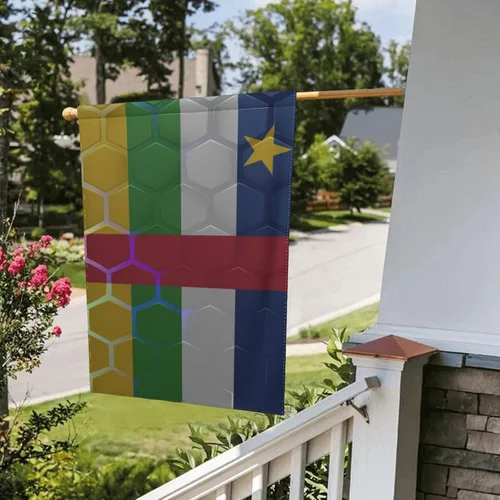 Vista 8 de Flag Of The Central African Republic Garden Flag 28"x40" Inch Double Sided Garden Flags Home Lawn Outdoor Decor Flags Party Banner Welcome Flag