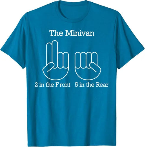 Vista 9 de The Minivan 2 In The Front 5 In The Rear Camiseta, Negro