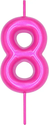 Vista 202 de DERVENTA Vela con números de 2.36 pulgadas, decoración perfecta para cumpleaños, brunch, postre, pastel, 1 pieza (número 0 rosa)